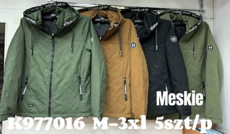 Kurtka męska cienka Roz M-3XL, 1 Kolor Paczka 5 szt